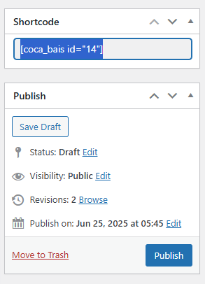 Embed and Publish