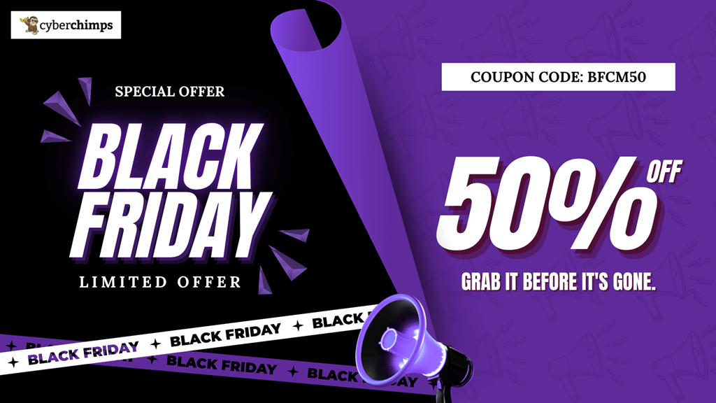 Cyberchimps BFCM Discount Banner