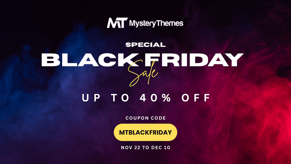 Mystery Themes BFCM Discount Banner
