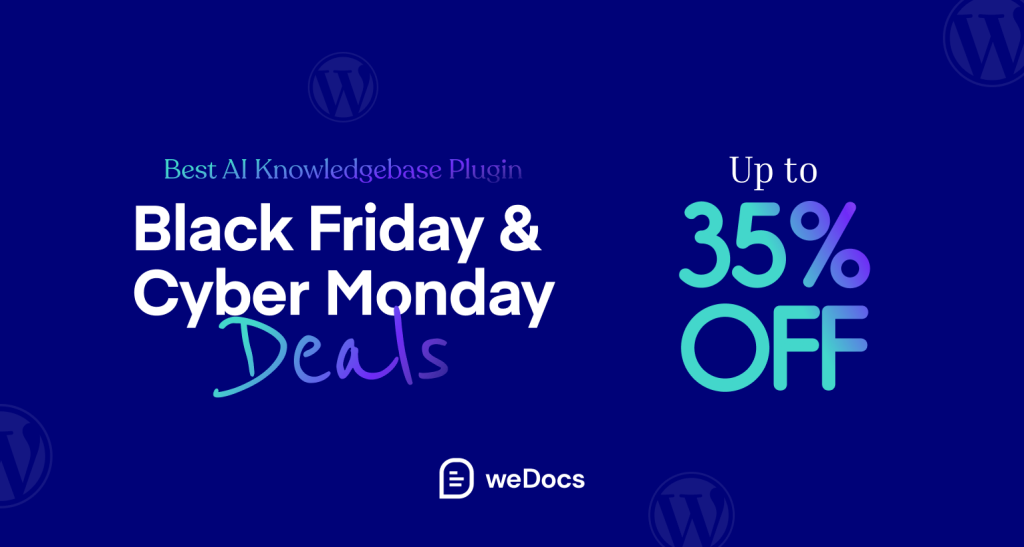weDocs BFCM Discount Banner