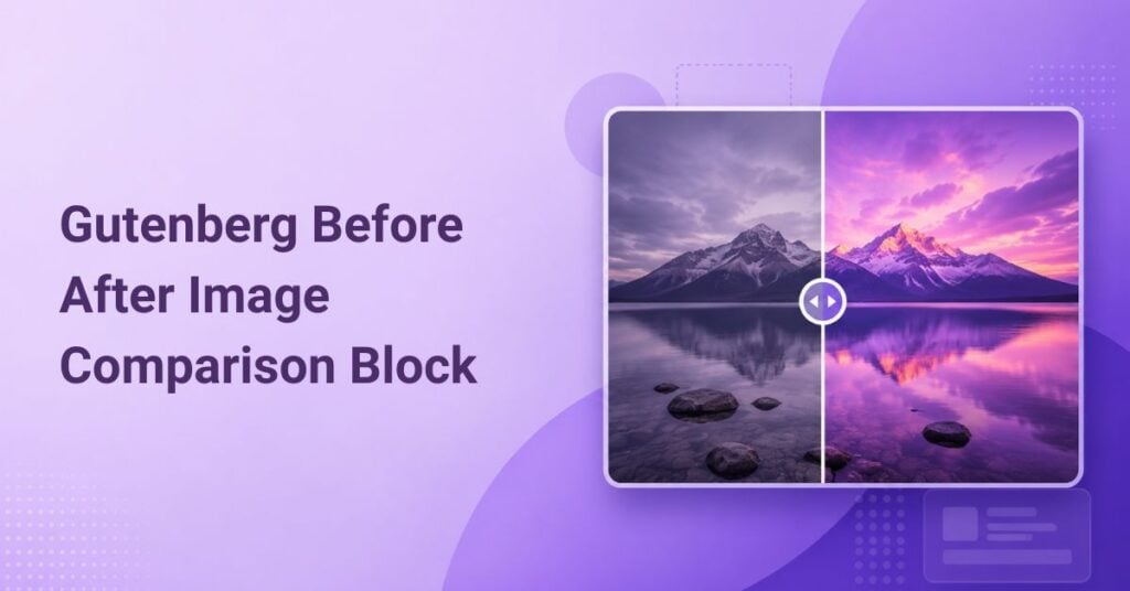 Gutenberg Before After Image Comparison Block