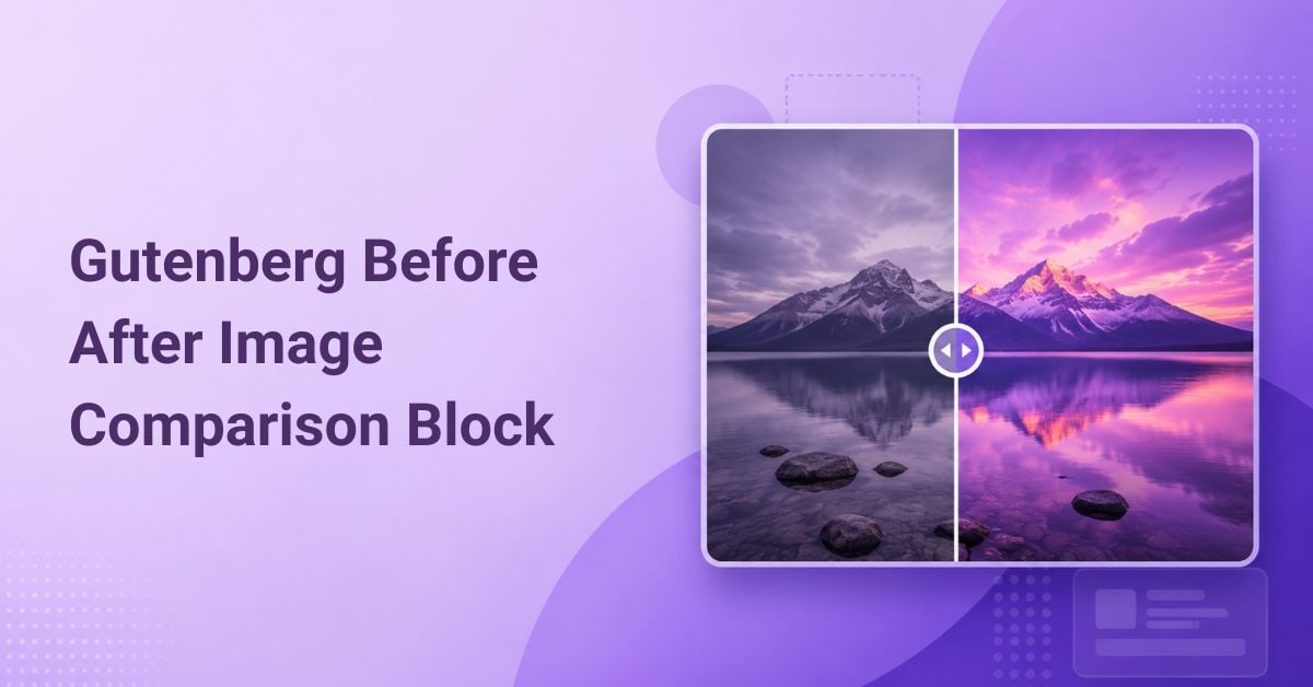 Gutenberg Before After Image Comparison Block