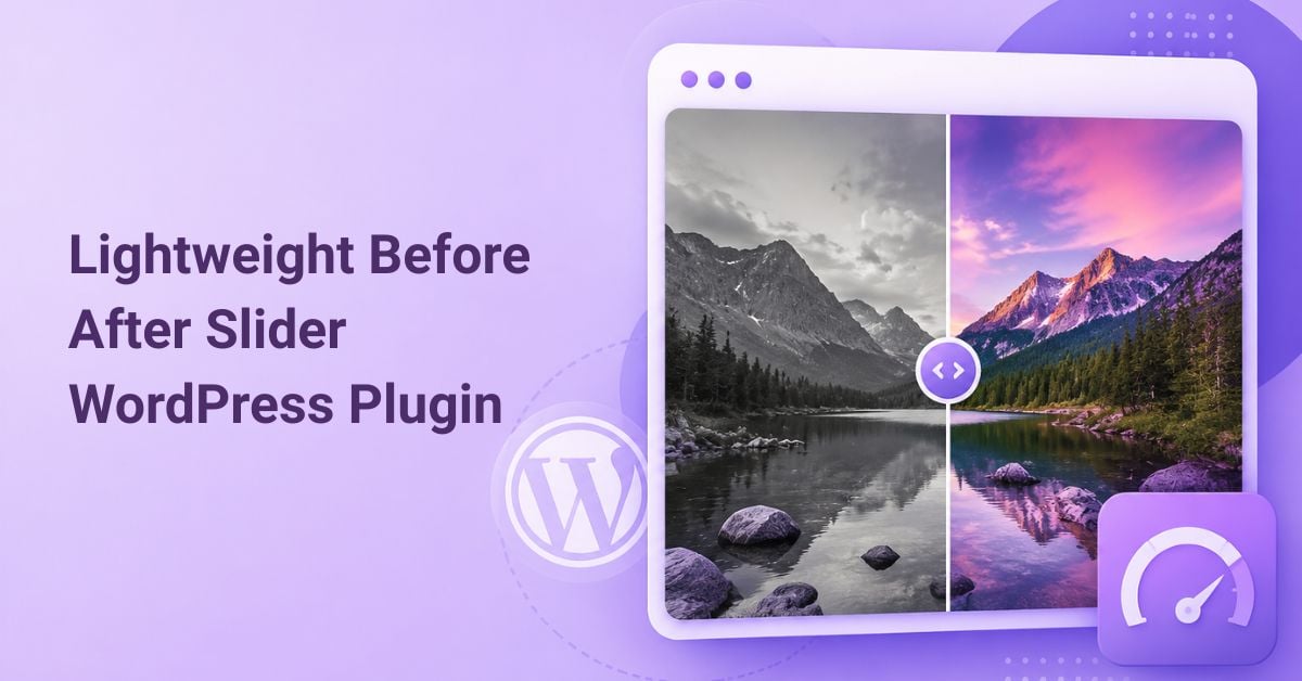 Lightweight Before After Slider WordPress Plugin