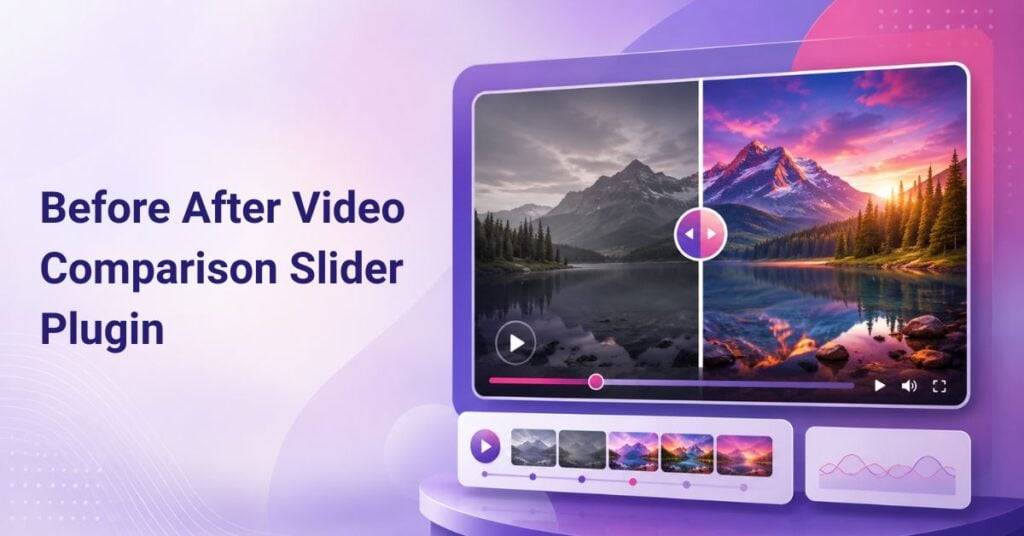 before after video comparison slider plugin