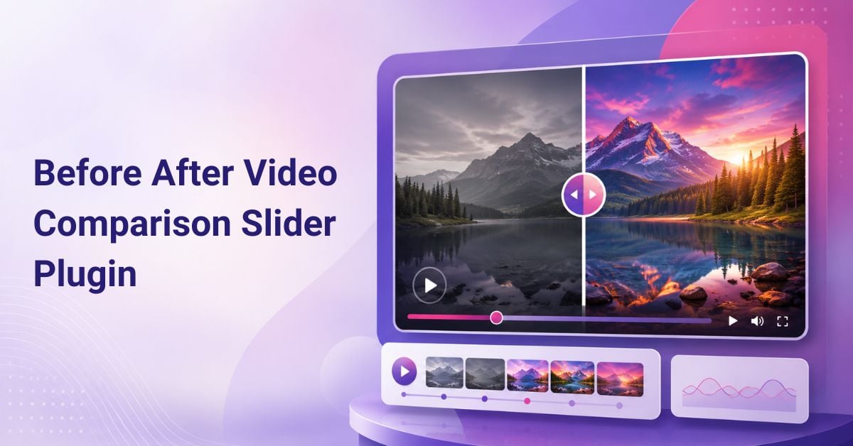 before after video comparison slider plugin